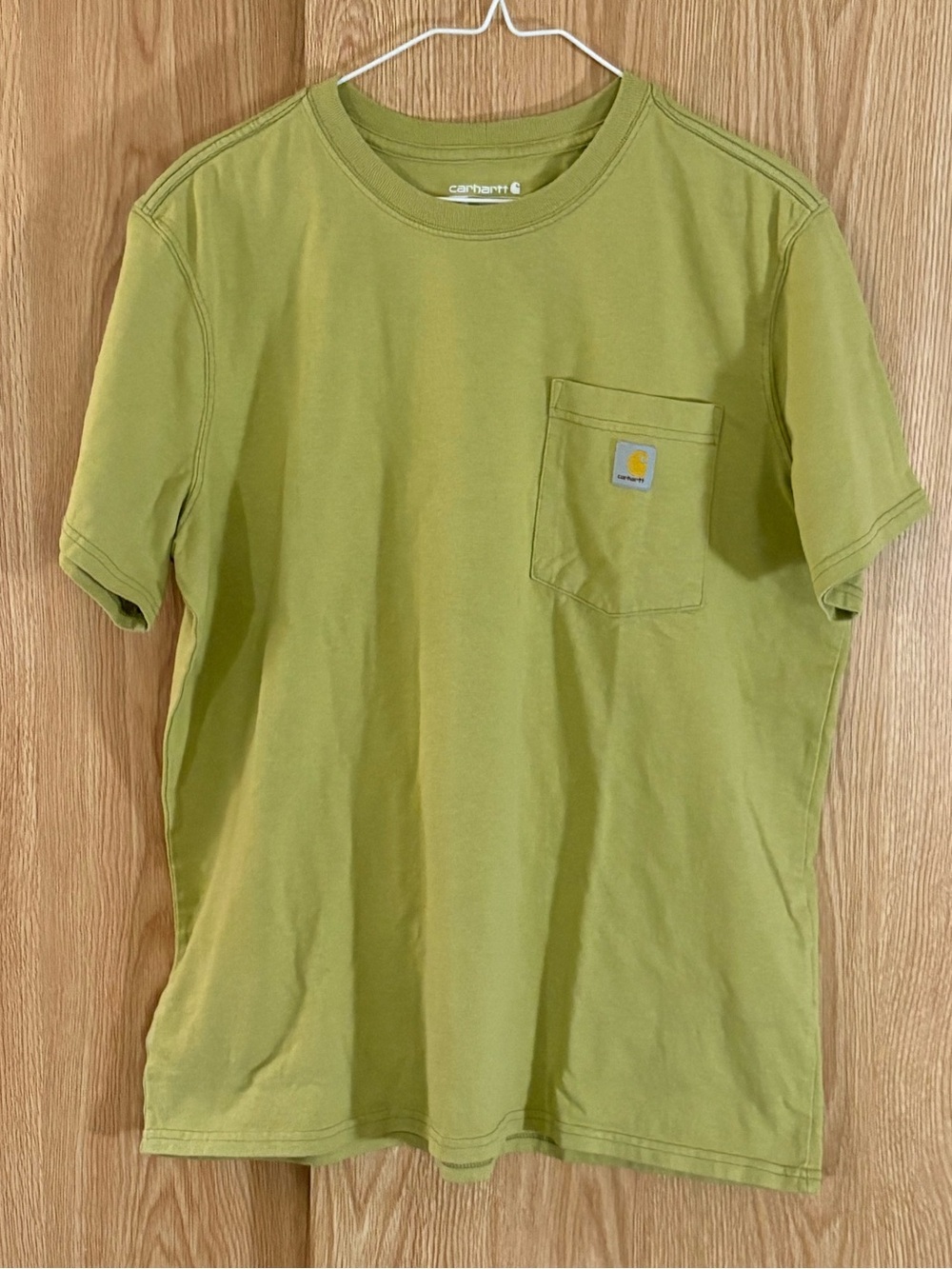 Carhartt Light Green Crewneck Loose Fit Short-Sleeve Pocket Tee